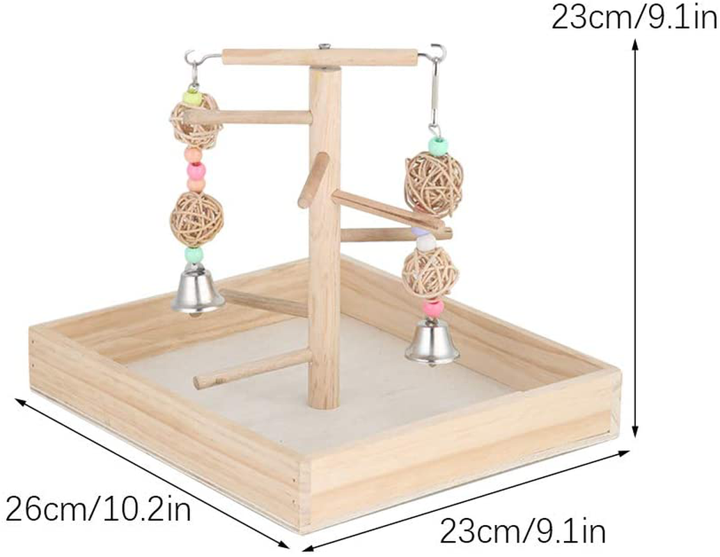 DAYOLY Parrots Playstand Bird Playground Wooden Perches Bird Claw Play Stand Gym Playpen Ladder for Parakeet Cockatoo Cockatiel Canaries Cage Accessories Training Toy Animals & Pet Supplies > Pet Supplies > Bird Supplies > Bird Gyms & Playstands DAYOLY