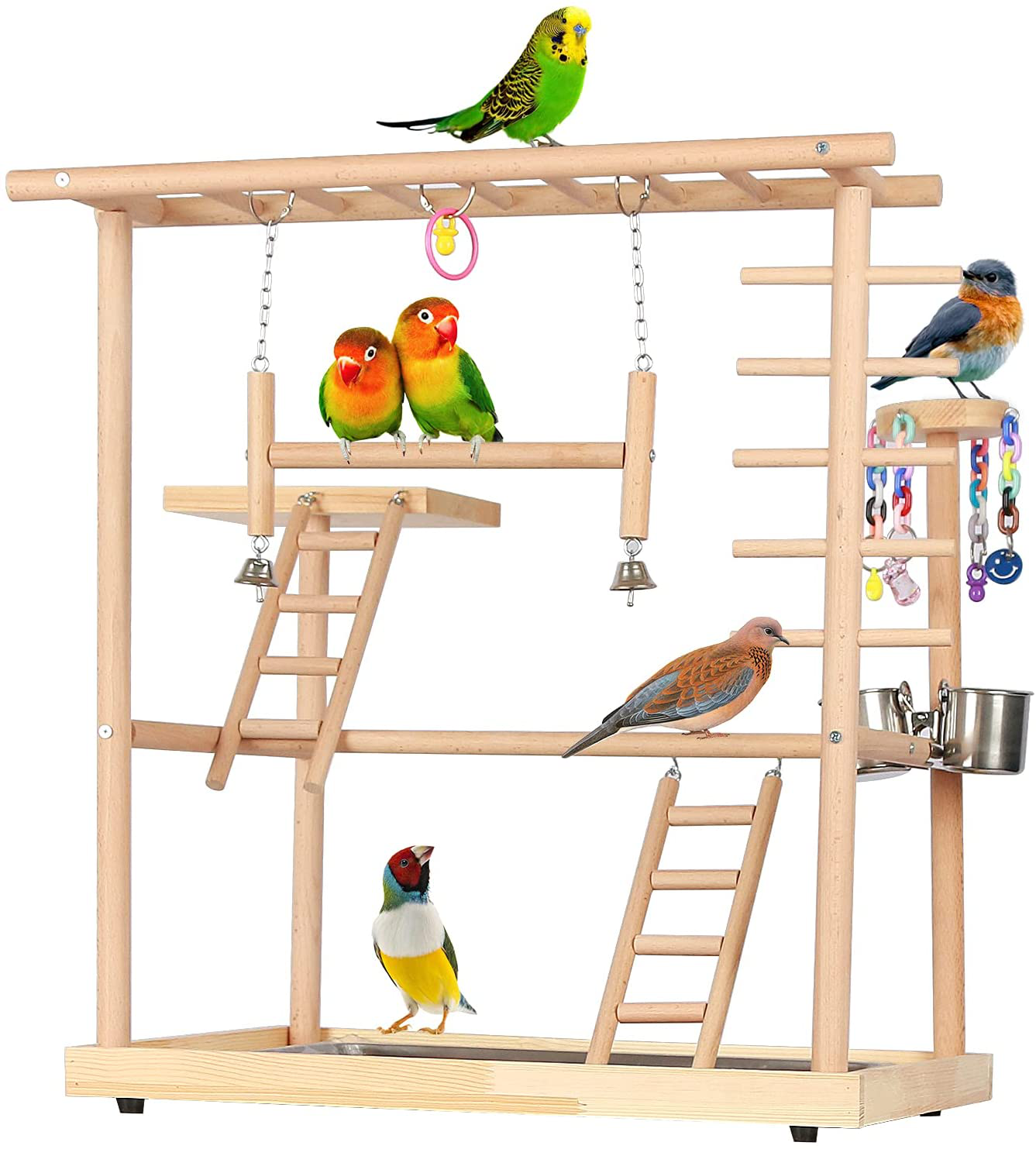 Jouets pour oiseaux perroquet perchoir 4 couches étapes jouets