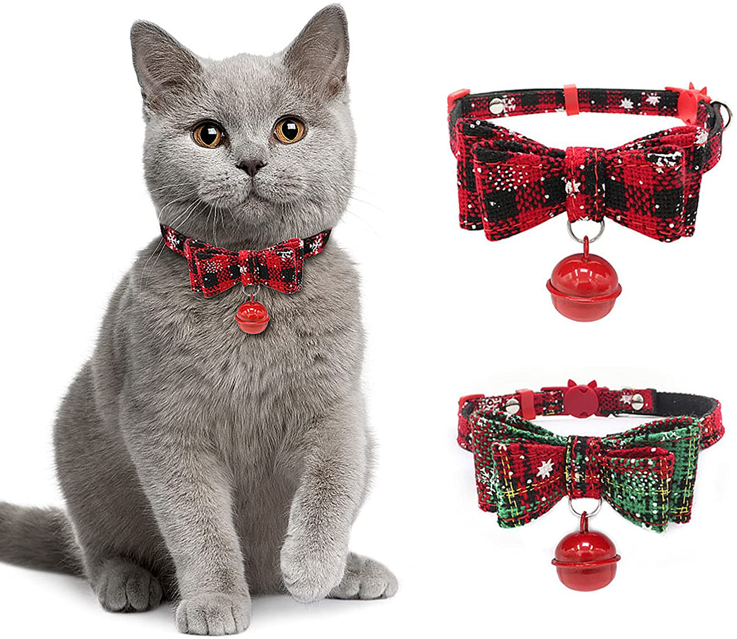 Enjoying Small Pet Costume Cat Dog Christmas Outfit, Xmas Antler Headband with Scarf, Santa Suits, Cat Sailor Costume, Christmas Tie Set Animals & Pet Supplies > Pet Supplies > Cat Supplies > Cat Apparel Enjoying Christmas Tie Costume