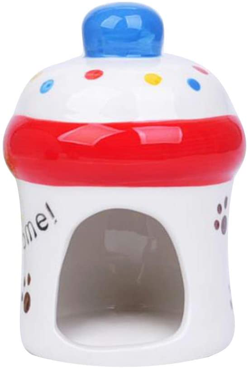 Nuxn Ceramic Hamster Bed Houses Cartoon Watermelon Shape Small Pet Animals Habitat Cage House Summer Cool Hamster Hideout Nest Animals & Pet Supplies > Pet Supplies > Small Animal Supplies > Small Animal Habitats & Cages Nuxn Baby bottle