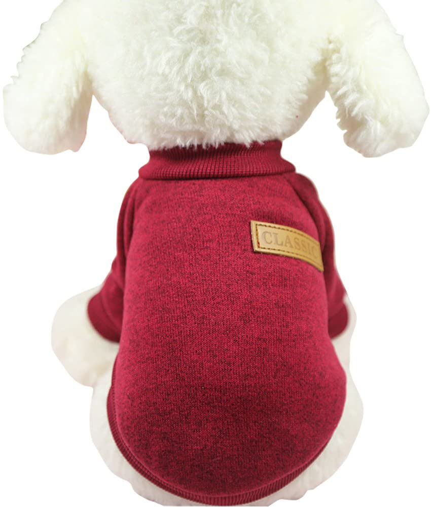 CHBORLESS Pet Dog Sweater Warm Dog Pajamas Soft Cat Sweater Puppy Clothes Small Dogs Sweater Winter Doggie Sweatshirt Animals & Pet Supplies > Pet Supplies > Cat Supplies > Cat Apparel CHBORLESS
