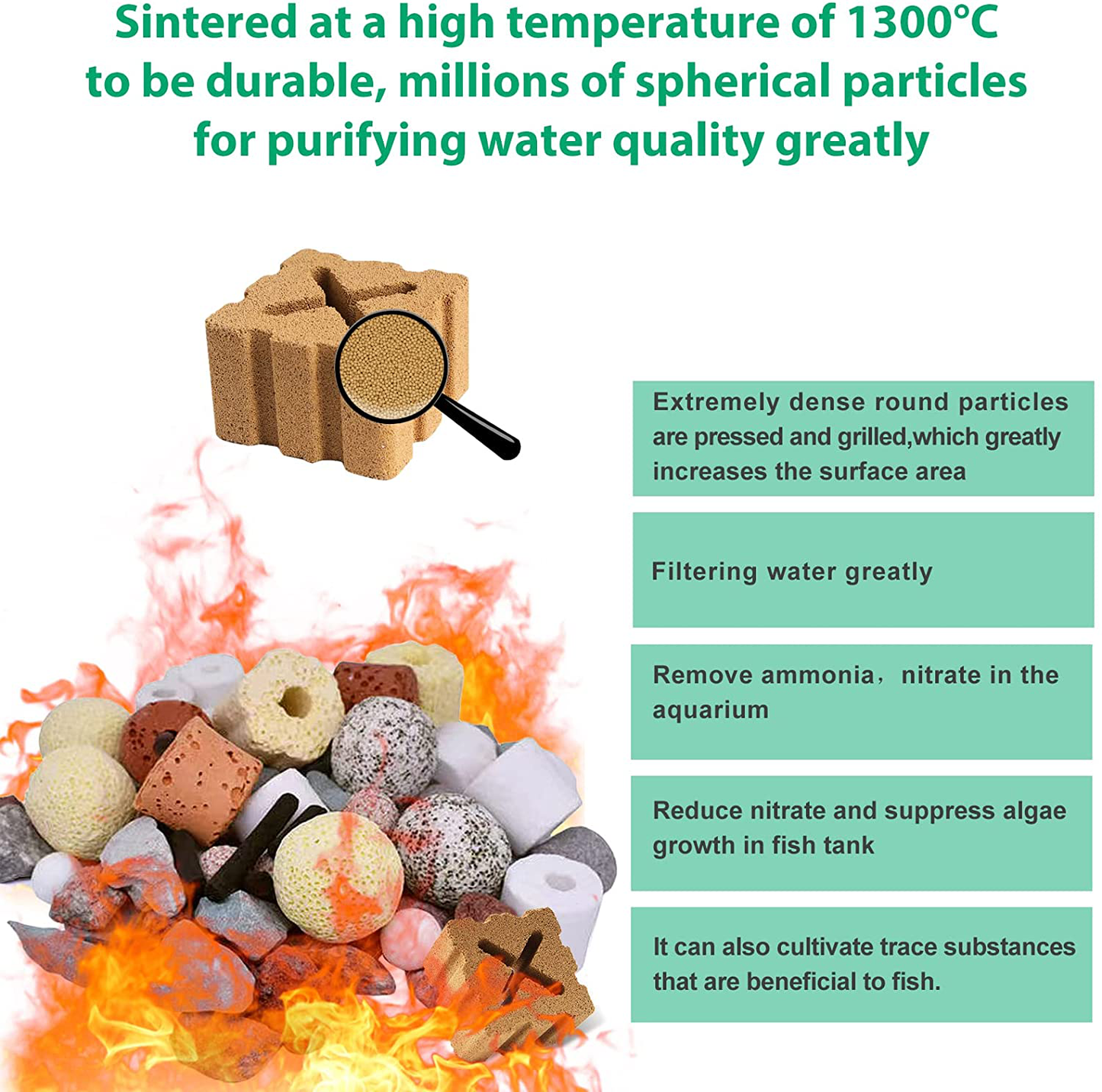 Nestbasics 16 in One Bio Balls Ceramic Rings Set Aquarium Fish Tank Filter Materials for Fish Bio Filter Media for Freshwater and Saltwater Animals & Pet Supplies > Pet Supplies > Fish Supplies > Aquarium Filters NestBasics