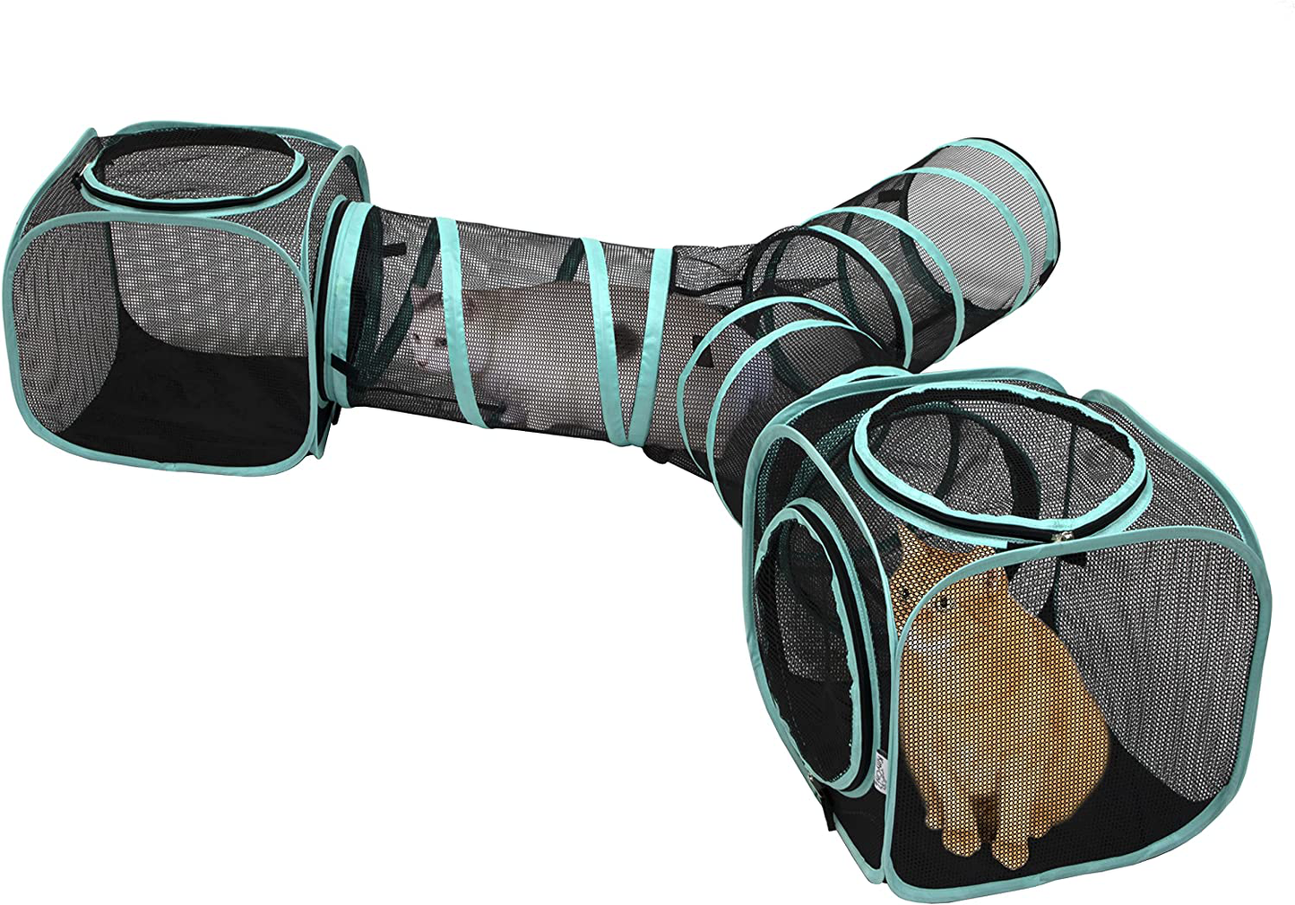 Kitty City Claw Indoor and Outdoor Mega Kit Cat Furniture, Cat Sleeper, Outdoor Kennel, Corrugate Cat Scratcher Animals & Pet Supplies > Pet Supplies > Cat Supplies > Cat Furniture Kitty City Outdoor 3-Way Tunnel