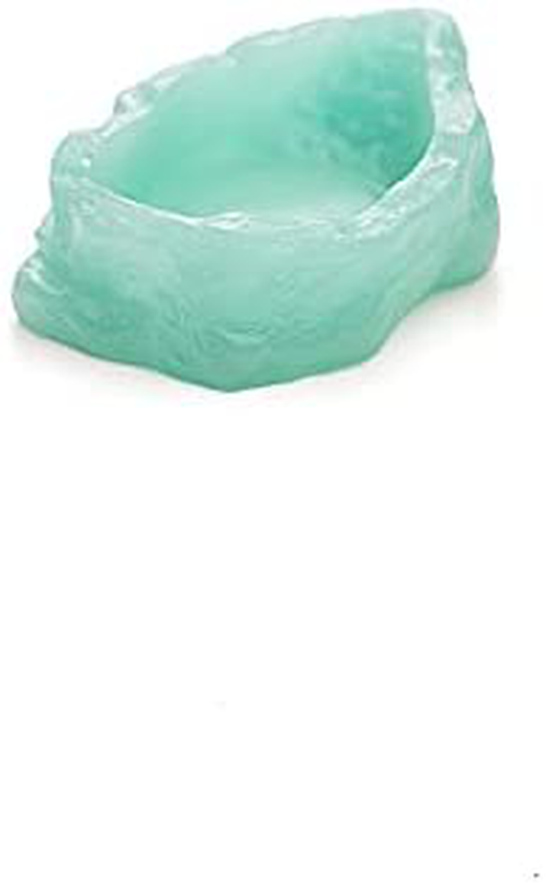 Runxf Luminous Reptile Water Dish Glow in Dark Food Bowl with Ramp Leopard Gecko Bearded Dragon Amphibians Accessories for Reptile Tank Terrarium Feeding Animals & Pet Supplies > Pet Supplies > Reptile & Amphibian Supplies > Reptile & Amphibian Habitat Accessories RunXF Small