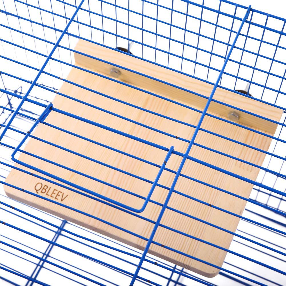 QBLEEV Bird Cage Platform, Parrot Wood Perches, Bird Cage Play Stands Bedding Hanging Feeder Platforms for Conures Prakeets Cockatiels African Grey Cockatoo Small Animals Animals & Pet Supplies > Pet Supplies > Bird Supplies > Bird Gyms & Playstands QBLEEV