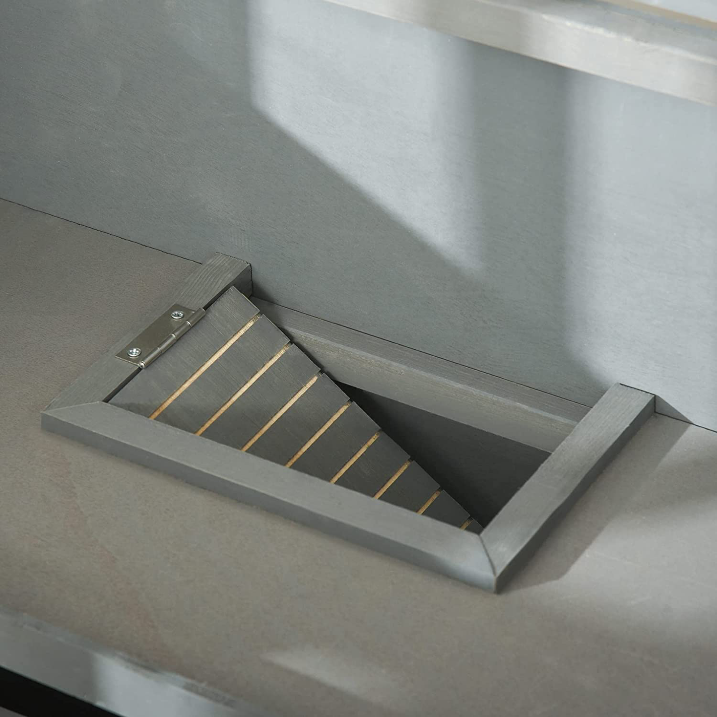 Pawhut 3-Level Wooden Hamster Cage, 43" Small Animal Hutch with Seesaw, Activity Center, Ladder, Feeding Bowl and Wheels, Dark Grey Animals & Pet Supplies > Pet Supplies > Small Animal Supplies > Small Animal Habitats & Cages PawHut