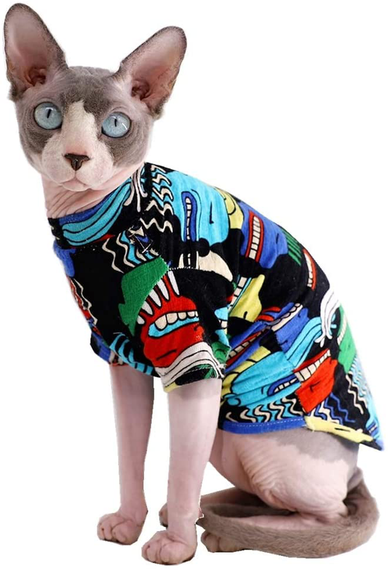 Sphynx Hairless Cat Cool Breathable Summer Cotton Shirts Pet