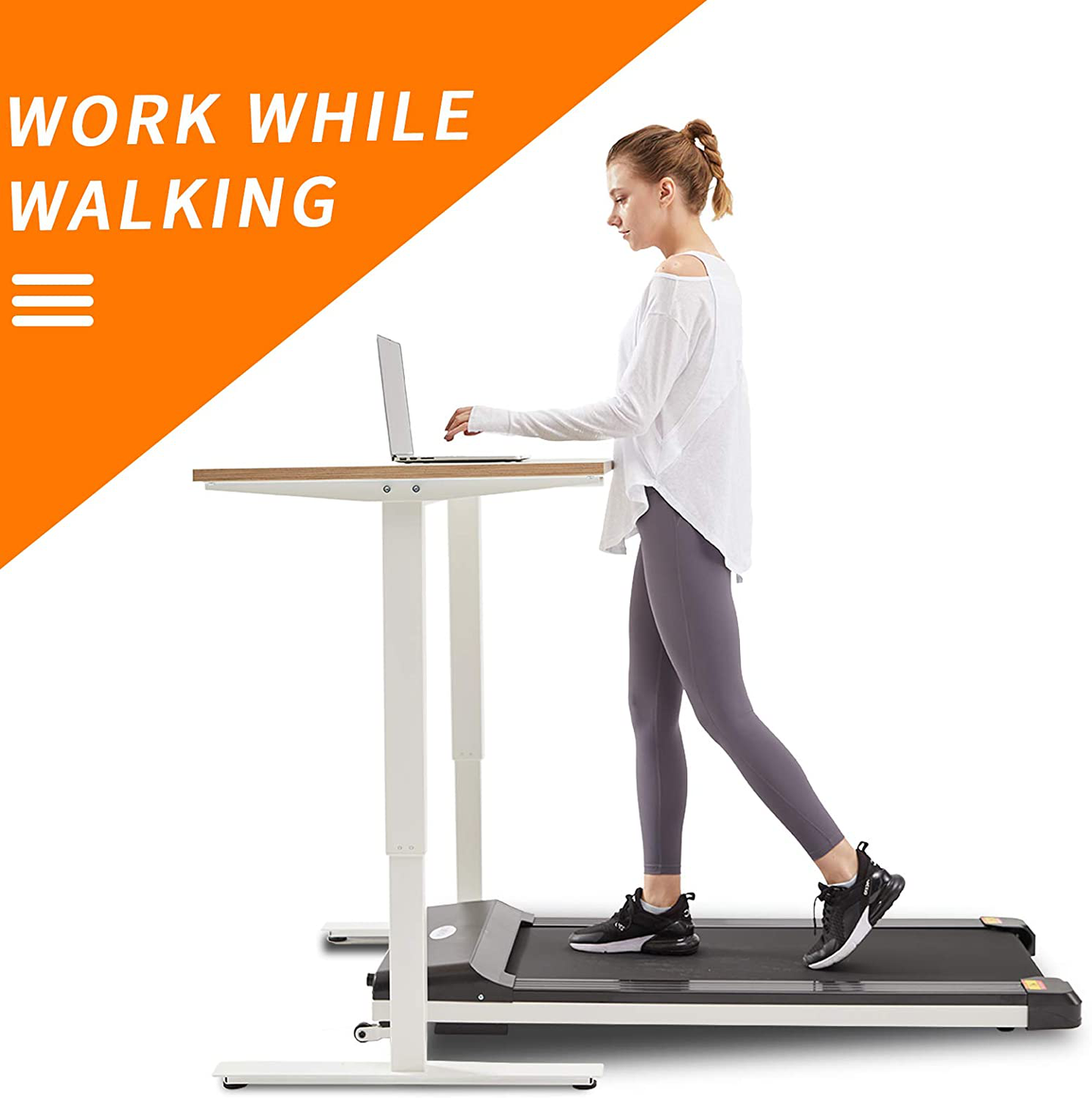 UMAY under Desk Treadmill for Home & Office with Foldable Frames, Walking Pad Small Flat Treadmill Machine with Low Noise & Sports App for Small Spaces Animals & Pet Supplies > Pet Supplies > Dog Supplies > Dog Treadmills UMAY