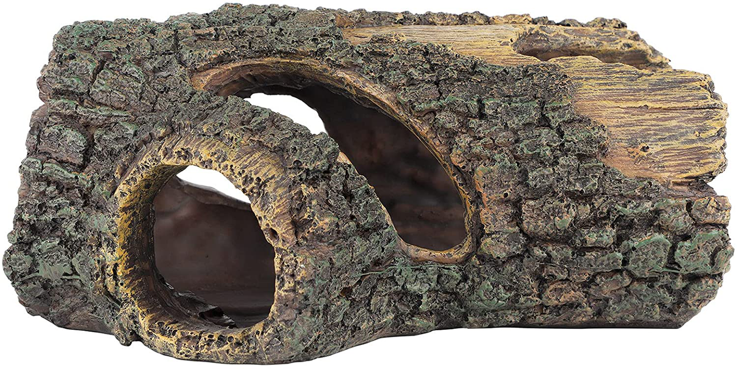 Uniclife Resin Hollow Tree Trunk Betta Log Aquarium Decorations Ornament Fish House Cave Wood House Decor for Fish Tank Medium/Large Animals & Pet Supplies > Pet Supplies > Fish Supplies > Aquarium Decor Uniclife Large