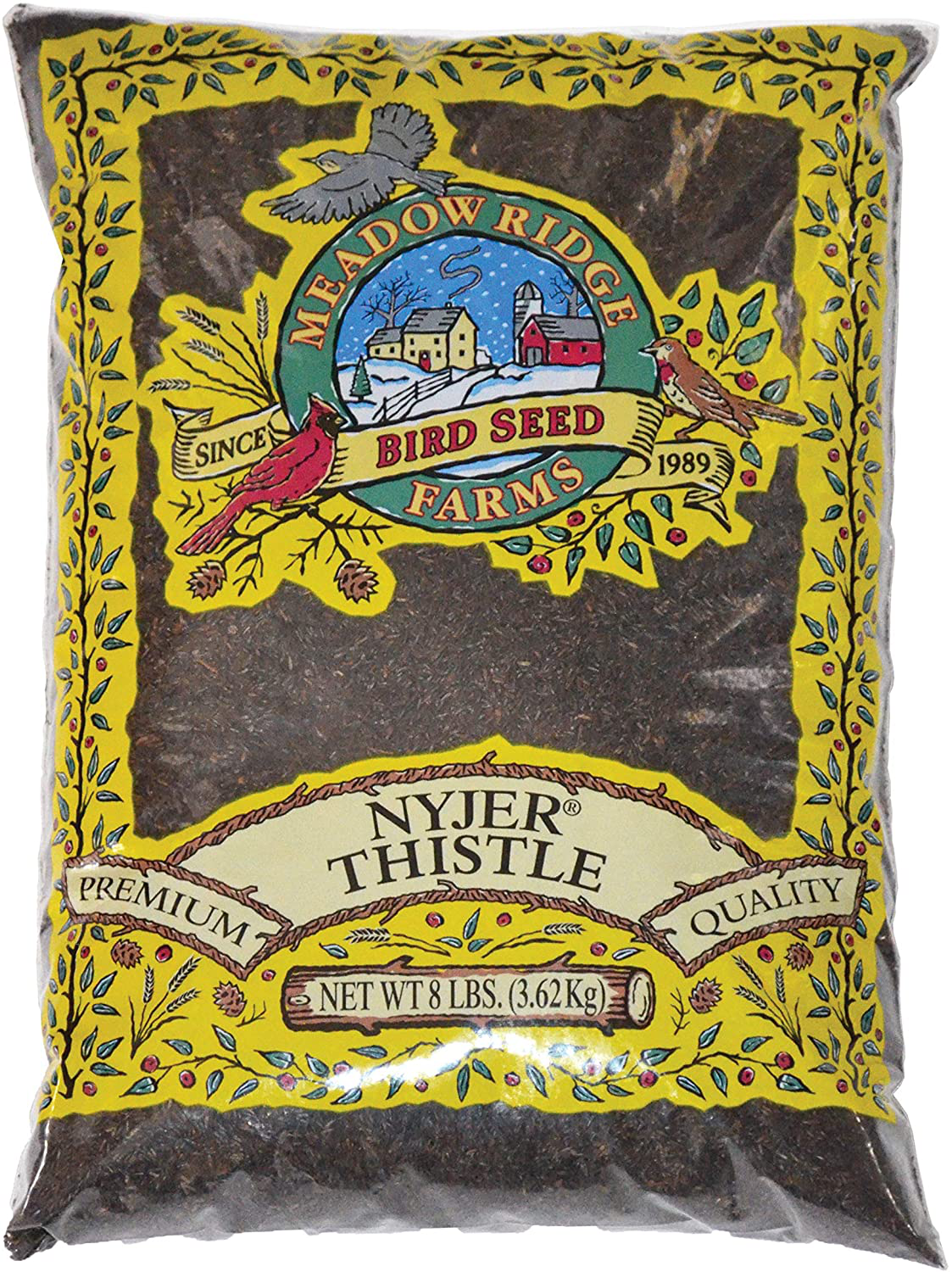 Meadow Ridge Farms Nyjer Thistle Bird Seed Animals & Pet Supplies > Pet Supplies > Bird Supplies > Bird Food Meadow Ridge Farms 8 Pound (Pack of 1)