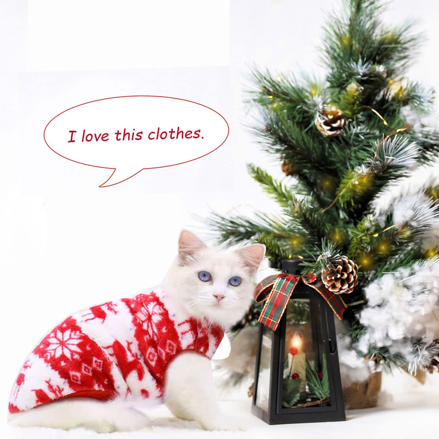 Christmas Pet Costume, Reindeer Snowflake Christmas Pet Dog Shirt for Small Dogs and Cat Animals & Pet Supplies > Pet Supplies > Cat Supplies > Cat Apparel Generic