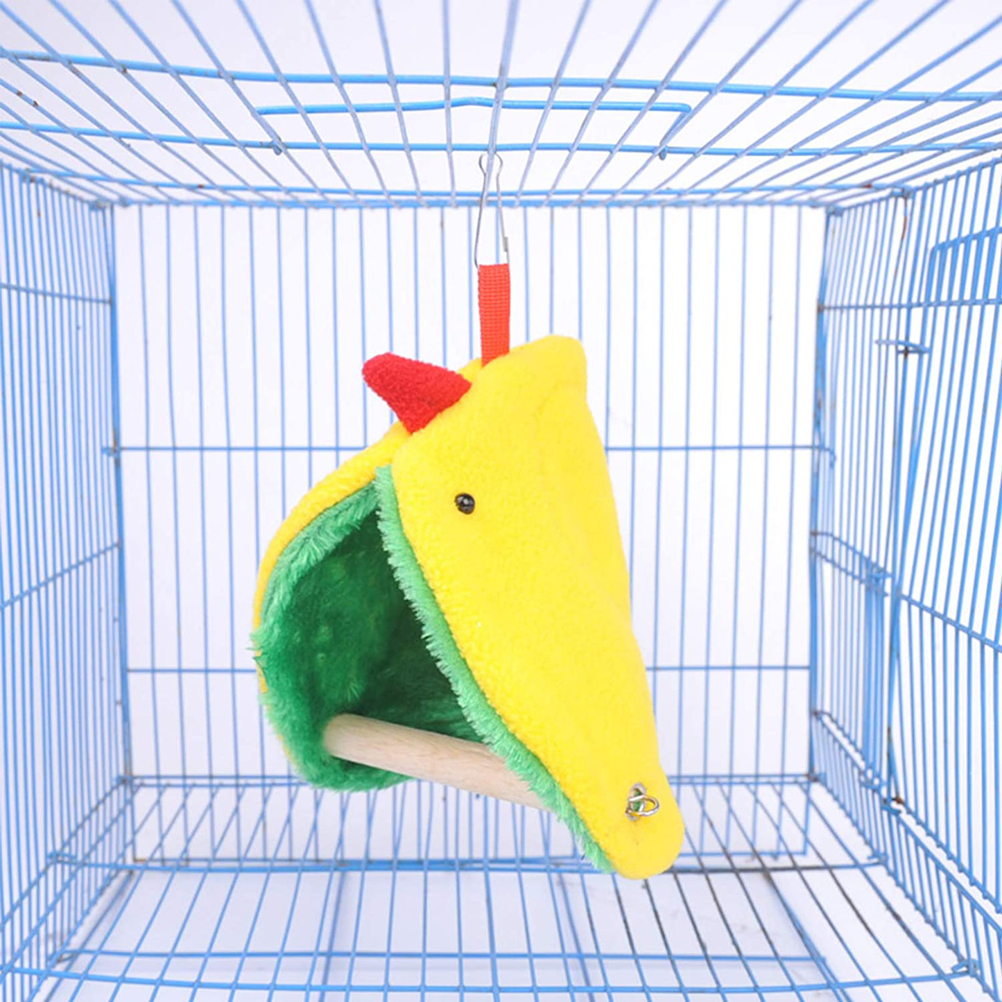 Small Birds Tent Winter Warm plus Hut,Parrot Habitat with Standing Stick Bird Nest Hanging Hammock for Cage,Hideaway Cave Snuggle Sleeping Bed for Budgie Lovebirds Canaries Finches Small Conures Animals & Pet Supplies > Pet Supplies > Bird Supplies > Bird Cage Accessories Yagamii