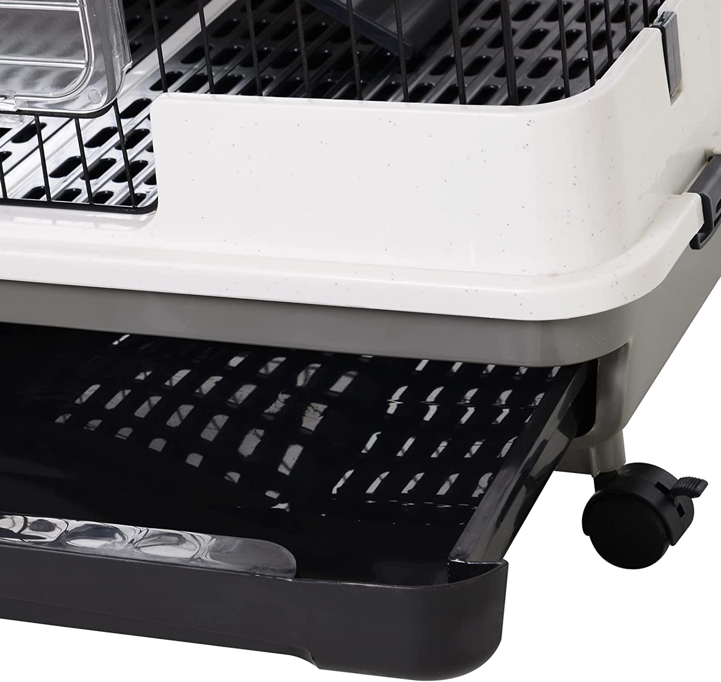 Pawhut 32”L 4-Level Indoor Small Animal Rabbit Cage with Wheels Animals & Pet Supplies > Pet Supplies > Small Animal Supplies > Small Animal Habitats & Cages Aosom LLC