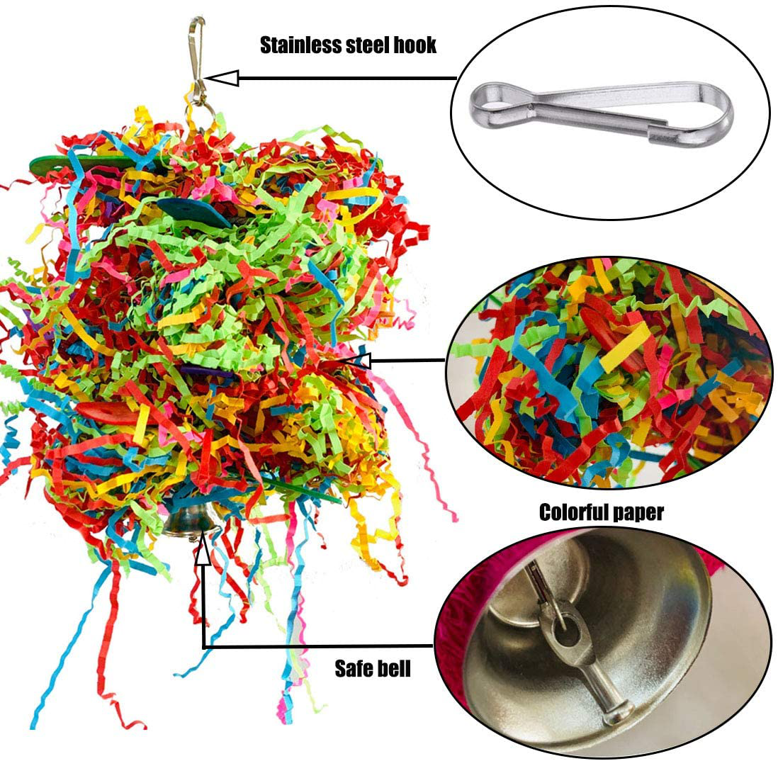 Hamiledyi Birdcage Straw Simulation Birdhouse 100% Natural Fiber - Cozy Resting Breeding Place for Birds - Provides Shelter from Cold Weather - Bird Hideaway from Predators(Large) Animals & Pet Supplies > Pet Supplies > Bird Supplies > Bird Cage Accessories Hamiledyi