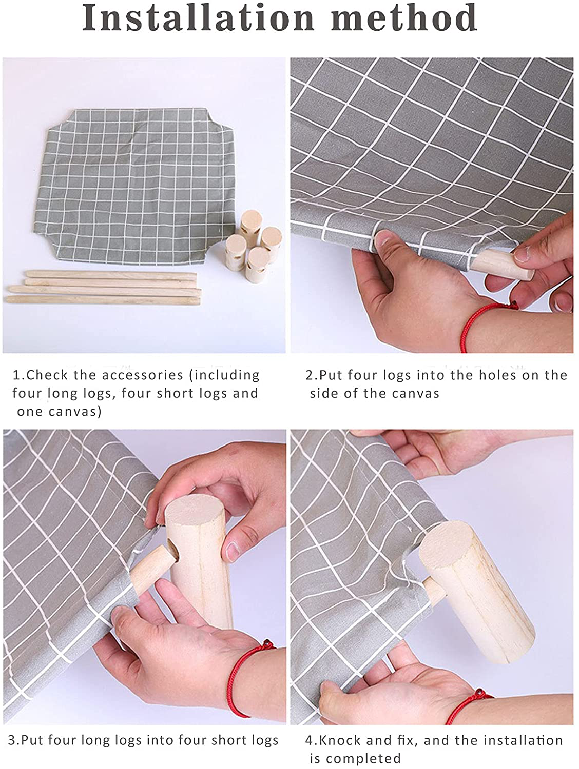 Cat and Dog Hammock Bed, Wooden Cat Hammock Elevated Cooling Bed, Detachable Portable Indoor / Outdoor Pet Bed, Suitable for Cats and Small Dogs Animals & Pet Supplies > Pet Supplies > Cat Supplies > Cat Furniture Babyezz