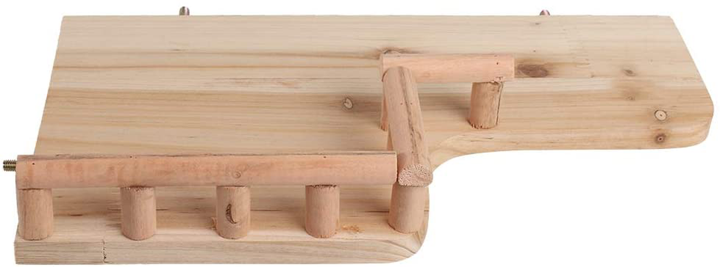 Eecoo Birdcage Stands Hamster Climbing Platform, Wooden Rest Platform with Railing Small Pet Wooden Toys for Guinea Pig Chinchilla Small Animals Climbing Animals & Pet Supplies > Pet Supplies > Bird Supplies > Bird Cages & Stands eecoo