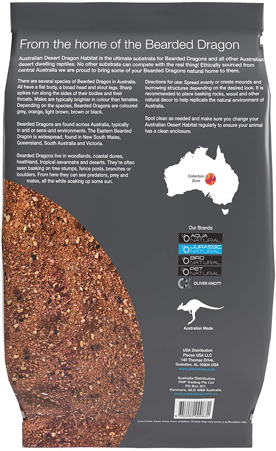 Jurassicnatural Australian Desert Dragon Habitat 10Lb Substrate for Bearded Dragons and Other Lizards, Red Animals & Pet Supplies > Pet Supplies > Reptile & Amphibian Supplies > Reptile & Amphibian Substrates Pisces USA