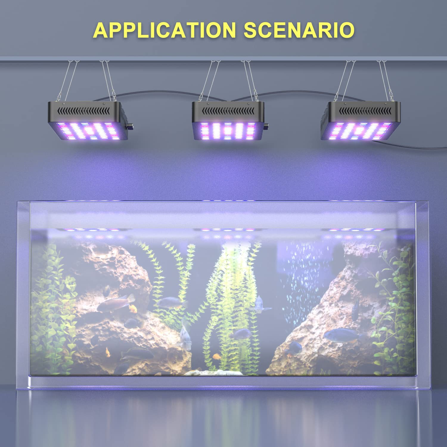 Phlizon 165W Dimmable Full Spectrum Auqarium LED Light Fish Tank LED Reef Decoration Light for Saltwater Freshwater Fish Coral Reef Animals & Pet Supplies > Pet Supplies > Fish Supplies > Aquarium Lighting Phlizon