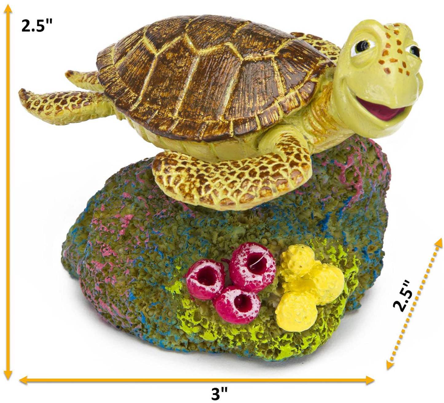 Penn Plax Finding Nemo Resin Ornament, Crush, 2-Inch Animals & Pet Supplies > Pet Supplies > Fish Supplies > Aquarium Decor Penn-Plax