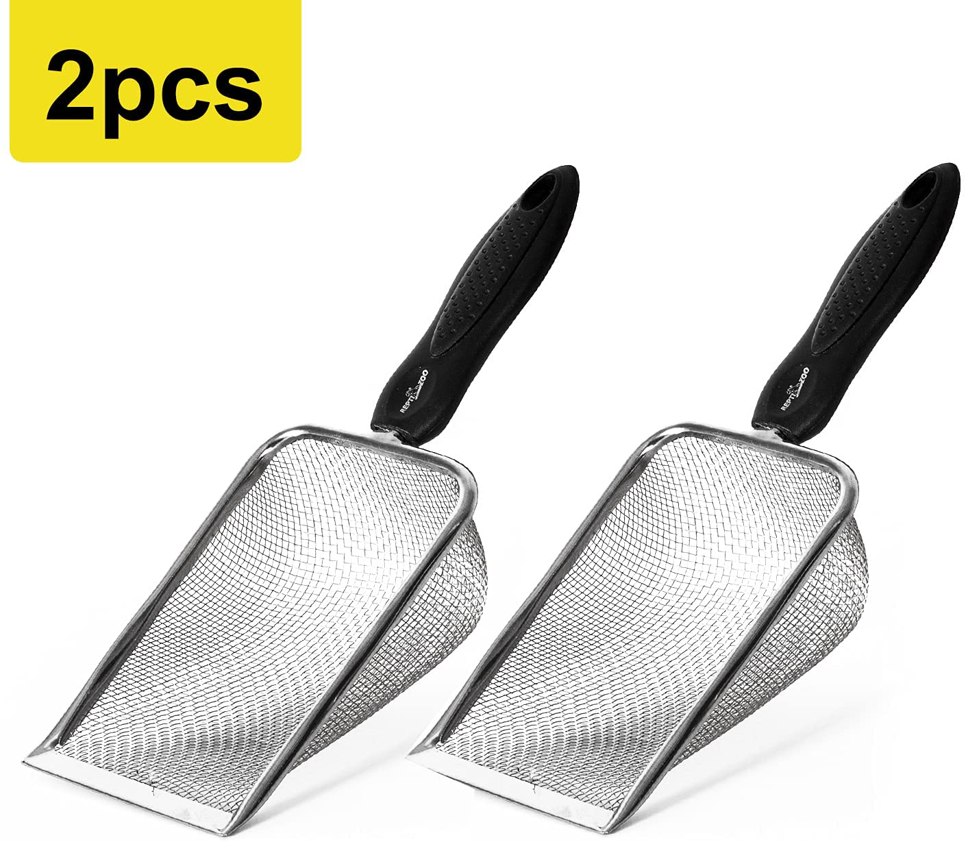 REPTI ZOO 2PCS Reptile Sand Fine Mesh Reptile Scooper Bearded Dragon Sand Shovel Terrarium Substrate Durable Litter Cleaner Corner Scoop Combo Set Animals & Pet Supplies > Pet Supplies > Reptile & Amphibian Supplies > Reptile & Amphibian Substrates REPTI ZOO