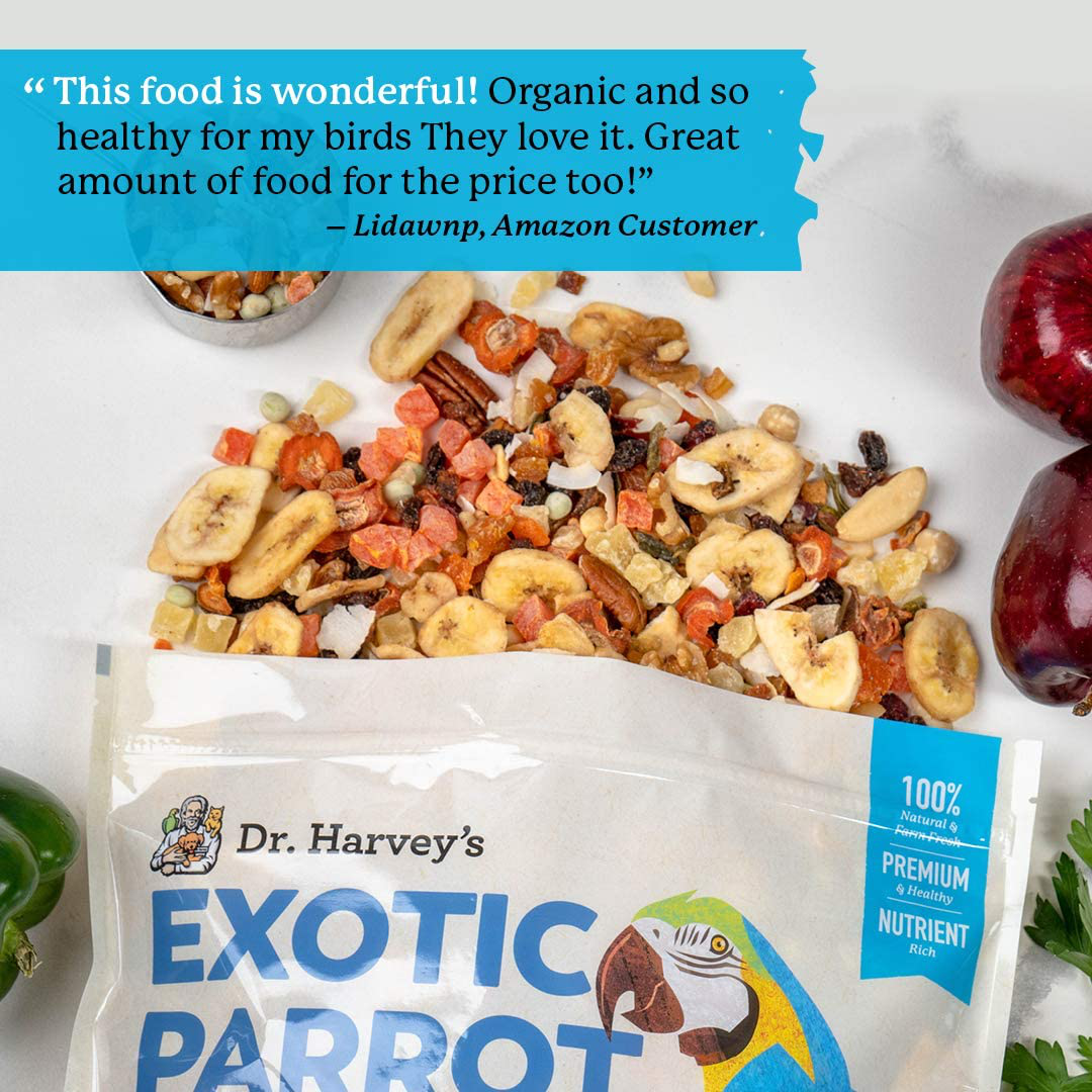 Dr. Harvey'S Exotic Parrot Food, Seedless Blend of Natural Food for Large Parrots (5 Pounds) Animals & Pet Supplies > Pet Supplies > Bird Supplies > Bird Treats Dr. Harvey's
