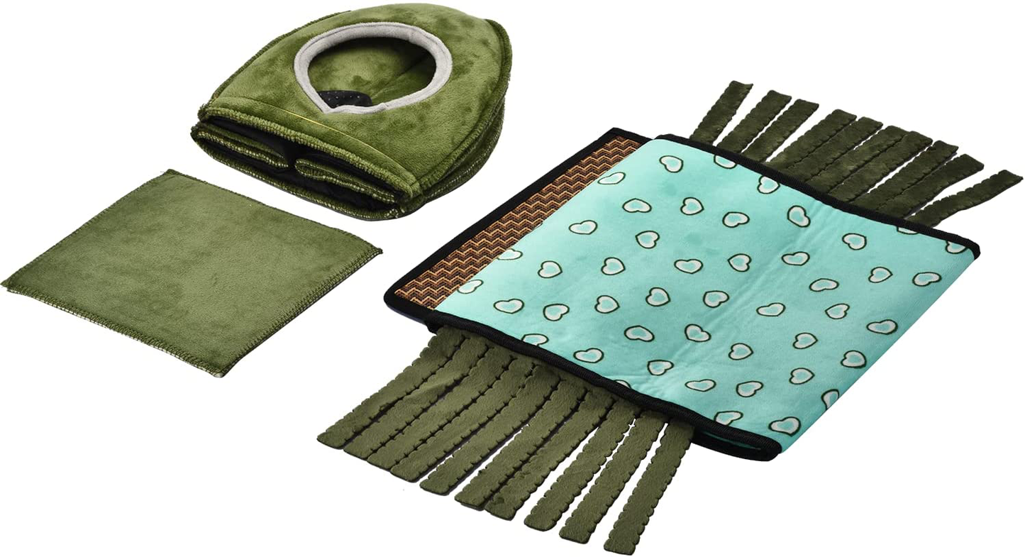 Guinea Pig Hideout 2 Pack Tunnel House Bed for Bunny Hamsters Chinchilla Hedgehog Small Animal Accessories -Playing Sleeping Hunting Resting Warm Plush Nest Habitats Animals & Pet Supplies > Pet Supplies > Small Animal Supplies > Small Animal Habitat Accessories petikt