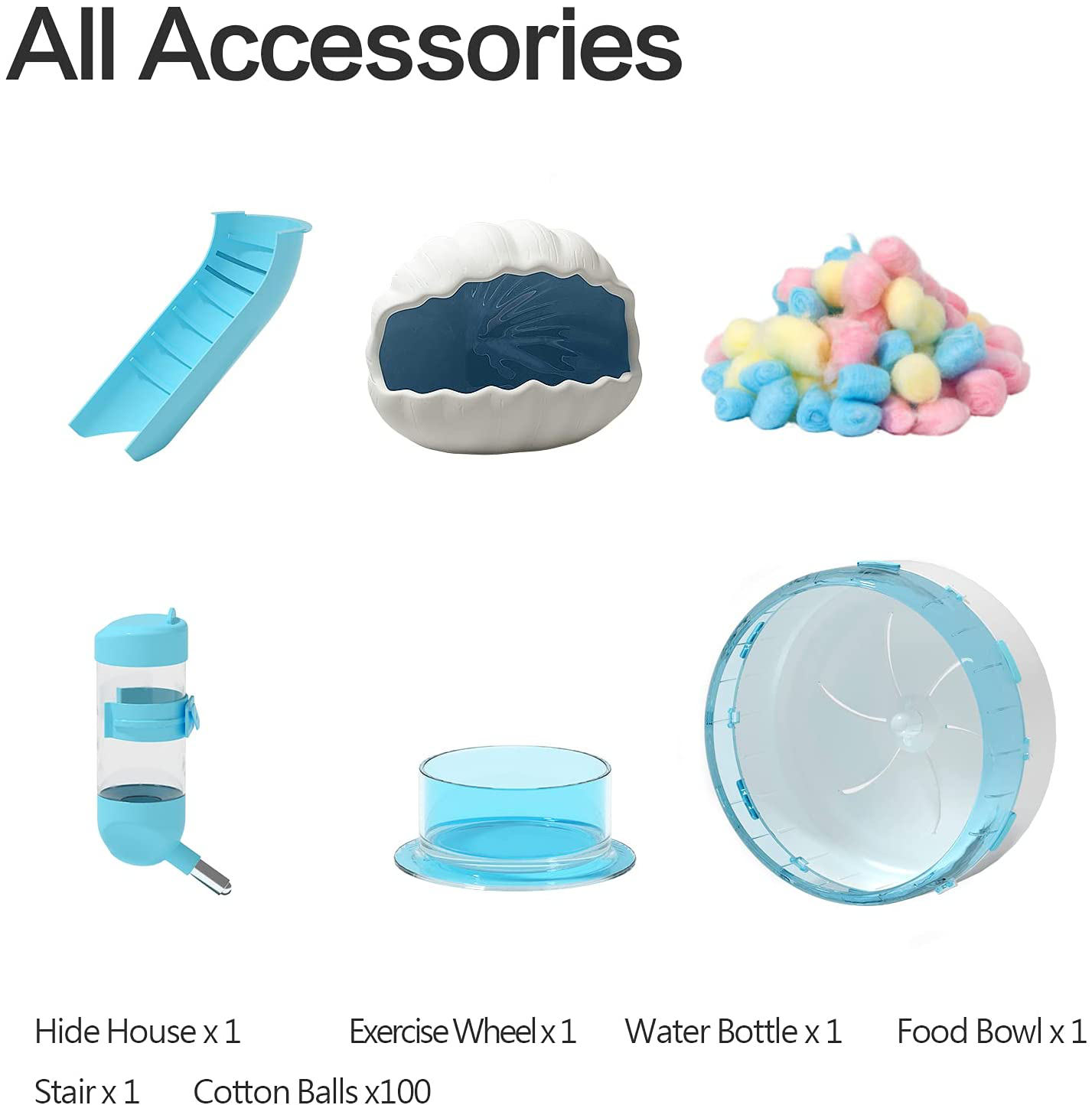 Large Hamster Cages and Habitats Small Animal Cage for Syrian Hamster ( Sky Blue) Animals & Pet Supplies > Pet Supplies > Small Animal Supplies > Small Animal Habitats & Cages Rolife