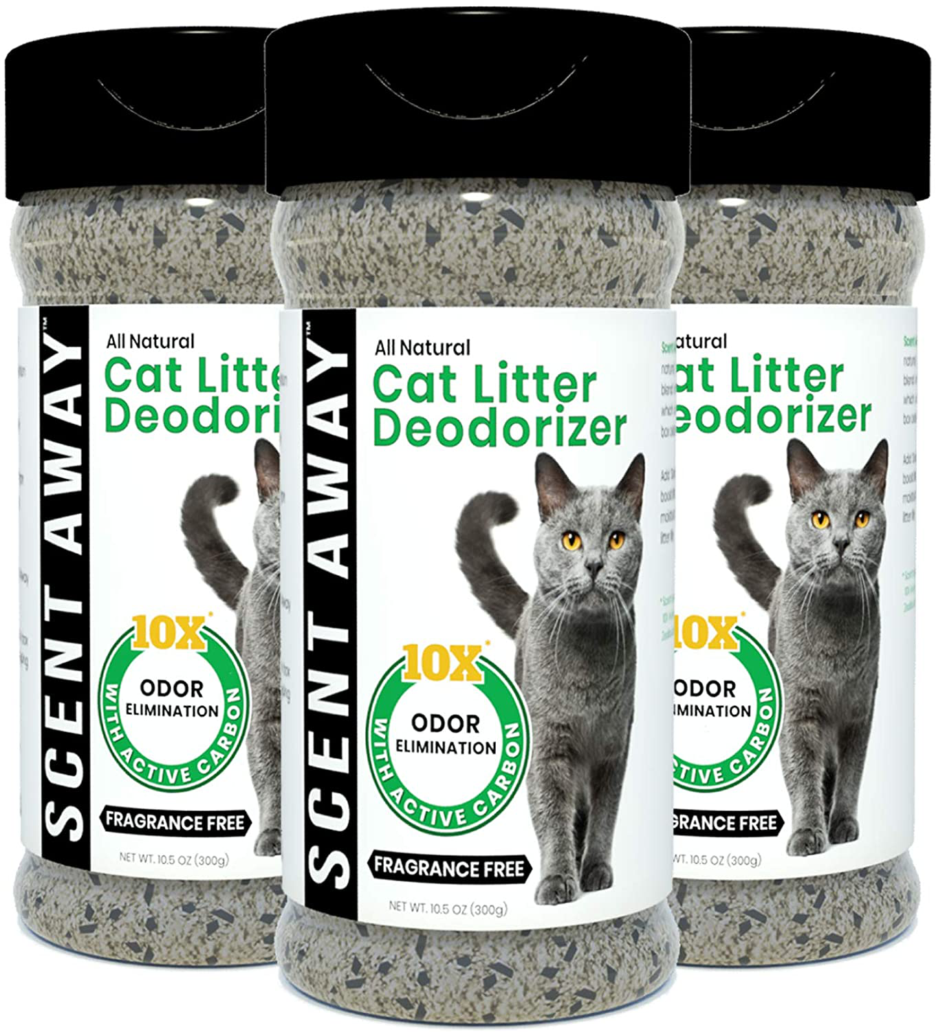 SCENT AWAY Cat Deodorizer| Fragrance Free Cat Litter Deodorizer with Active Carbon, Cat Box Odor Eliminator| Litter Box Deodorizer Animals & Pet Supplies > Pet Supplies > Cat Supplies > Cat Litter SCENT AWAY 31.5 Ounce (Pack of 3)