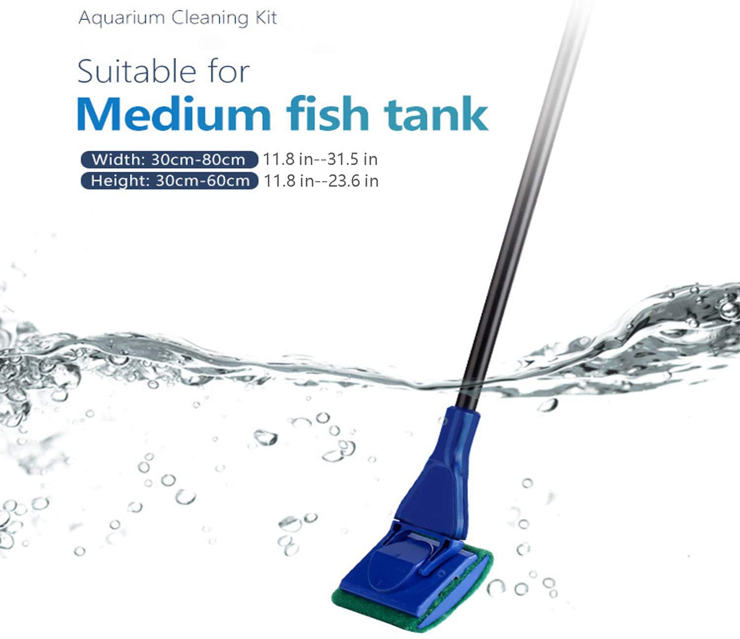 JZMYXA Aquarium Cleaning Tools Kit 5 in 1 Function for Long Deep Fish Tank, Including Algae Scrape, Cleaning Sponge, 3.9" Small Fishnet, Gravel Rake, Plant Fork Animals & Pet Supplies > Pet Supplies > Fish Supplies > Aquarium Cleaning Supplies JZMYXA