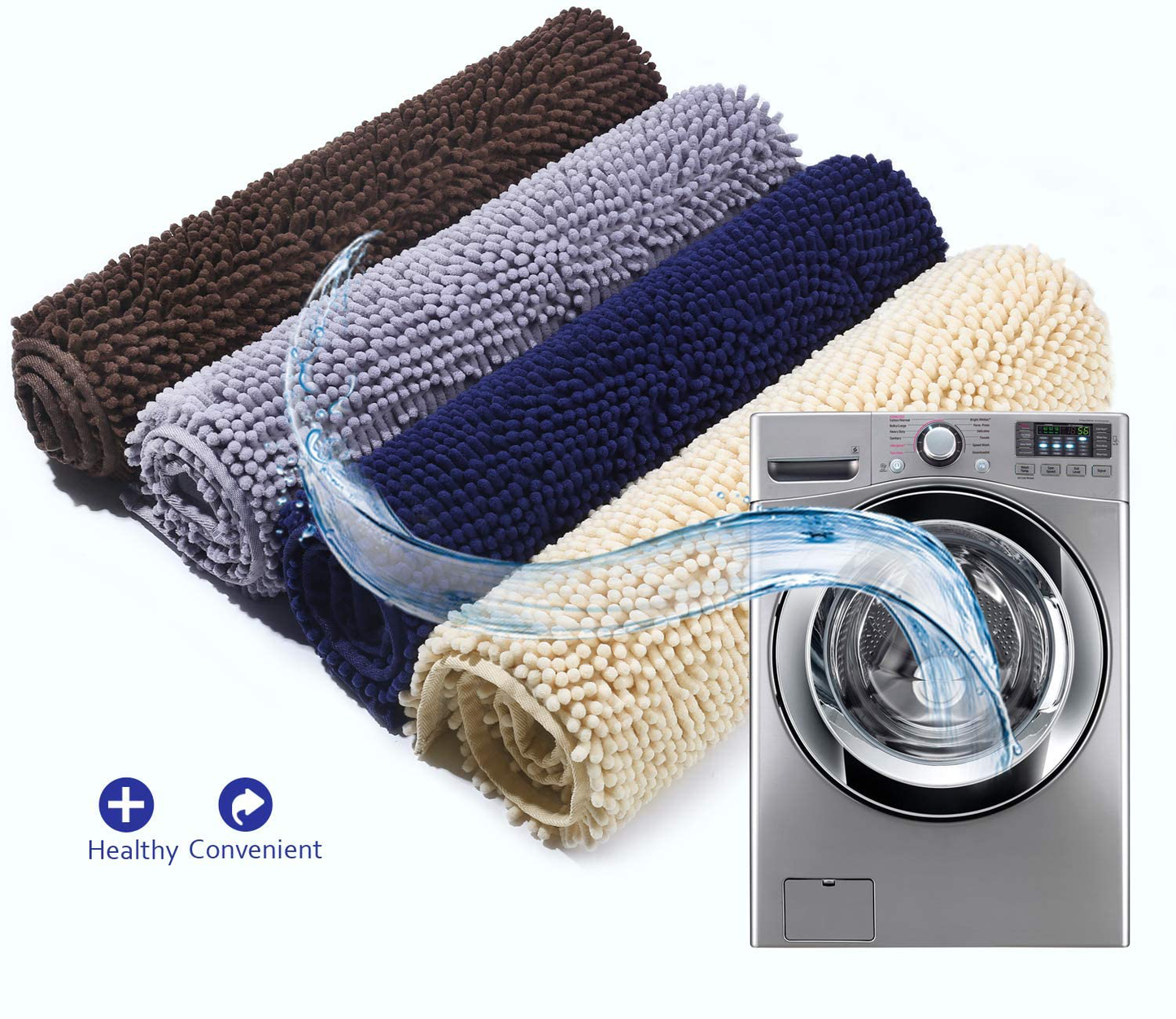 Vivaglory 3D Design Microfiber Cat Litter Mats Trap All Kind of Litter, 31"× 20" or 35"× 25" Large Litter Mat with Waterproof Back, Super Soft to Walk On, Machine Washable Animals & Pet Supplies > Pet Supplies > Cat Supplies > Cat Litter Box Mats Vivaglory