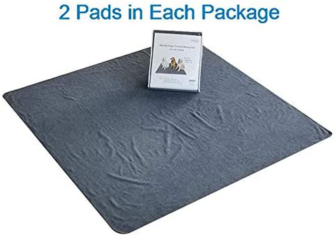 Peepeego 2PCS Non-Slip Dog Pads Large 54" X 54", Washable Puppy Pads with Fast Absorbent, Reusable, Waterproof for Training, Whelping, Housebreaking, Incontinence, Travel, for Playpen, Crate, Kennel Animals & Pet Supplies > Pet Supplies > Dog Supplies > Dog Kennels & Runs peepeego