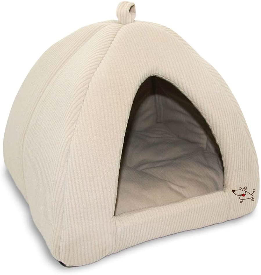Best Pet Supplies Pet Tent-Soft Bed for Dog & Cat Animals & Pet Supplies > Pet Supplies > Cat Supplies > Cat Beds Best Pet Supplies Corduroy Beige 19" x 19" x H:19"