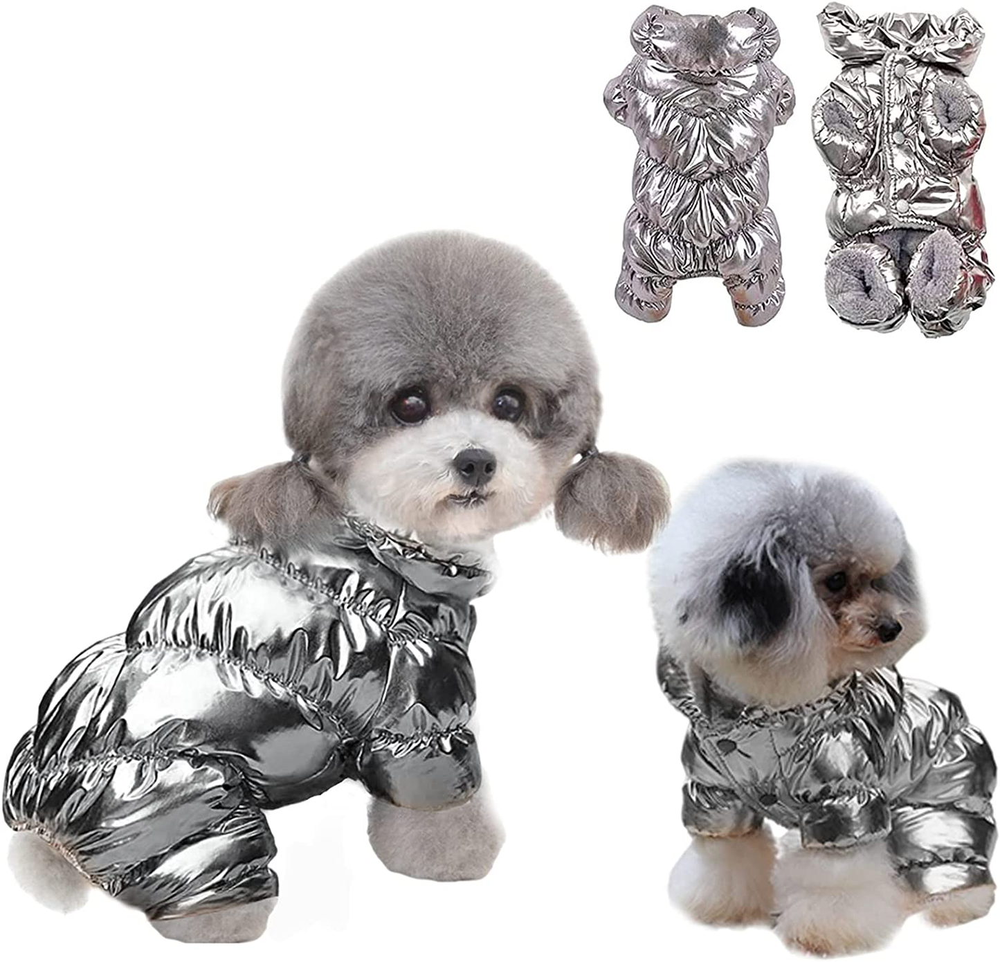 Dog Winter Coat Waterproof Puppy Dog Coat Pet Warm Lightweight Coat Windproof Dog Cold Weather Dog Warm Vest Jacket Coat Dog Snowsuit Warm Fleece Padded Winter Pet Clothes for Small Dogs… Animals & Pet Supplies > Pet Supplies > Cat Supplies > Cat Apparel Xqpetlihai Silver Large