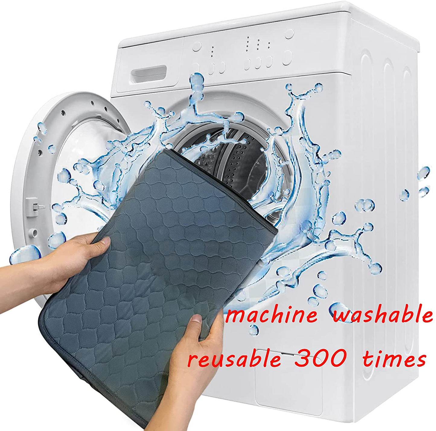 Hausure Waterproof Reusable Dog Pee Pads Super Absorbent Washable Dog Training Pads Whelping Pee Pads Animals & Pet Supplies > Pet Supplies > Cat Supplies > Cat Litter Box Mats Hausure