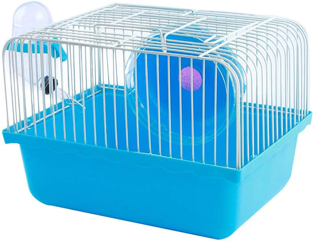 Simple Cavie Guinea Pig Cage & Rabbit Cage | Pet Cage Includes Free Water Bottle & Food Bowl&Hamster Running Wheel (Pink) Animals & Pet Supplies > Pet Supplies > Small Animal Supplies > Small Animal Habitats & Cages Zhang Ku blue