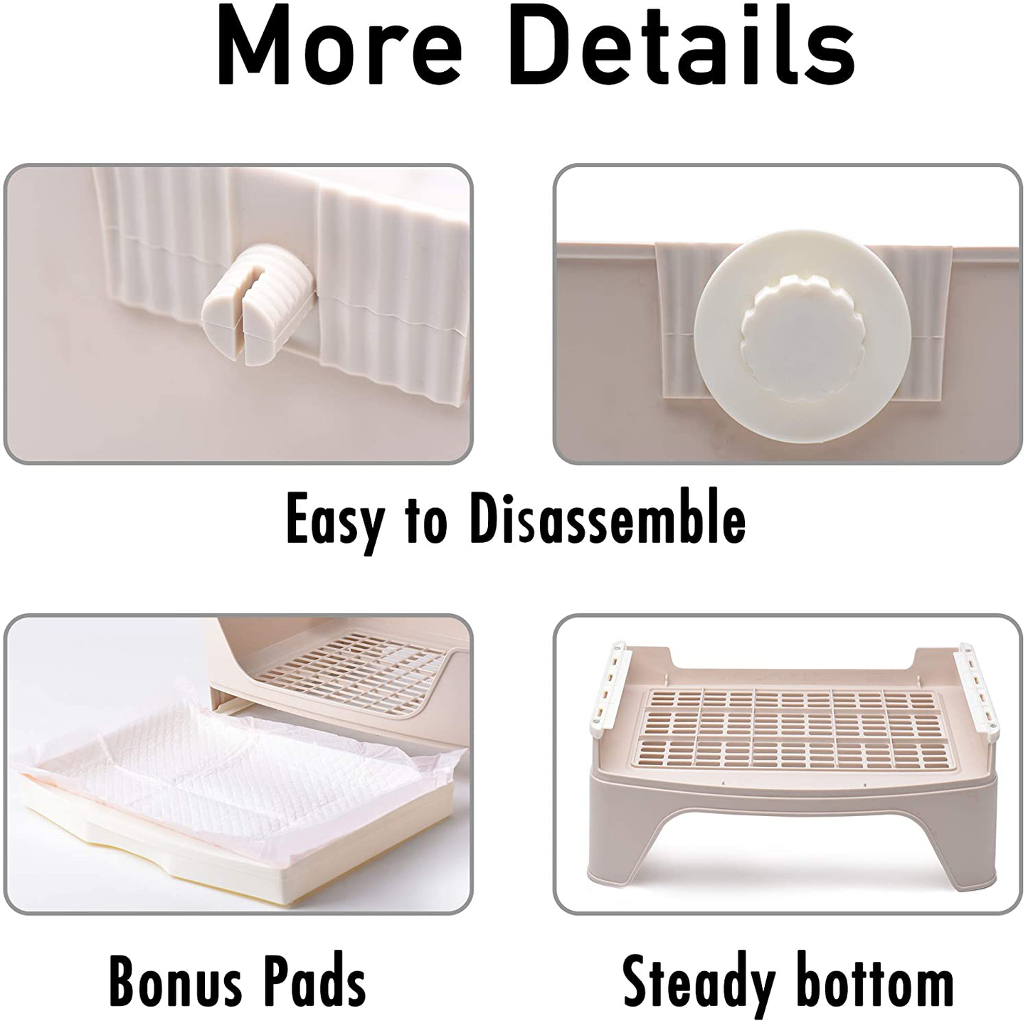 CALPALMY Large Rabbit Litter Box with Bonus Pads, Drawer, Corner Toilet Box and Bigger Pet Pan for Adult Guinea Pigs, Chinchilla, Ferret, Galesaur, Small Animals Animals & Pet Supplies > Pet Supplies > Small Animal Supplies > Small Animal Bedding CALPALMY