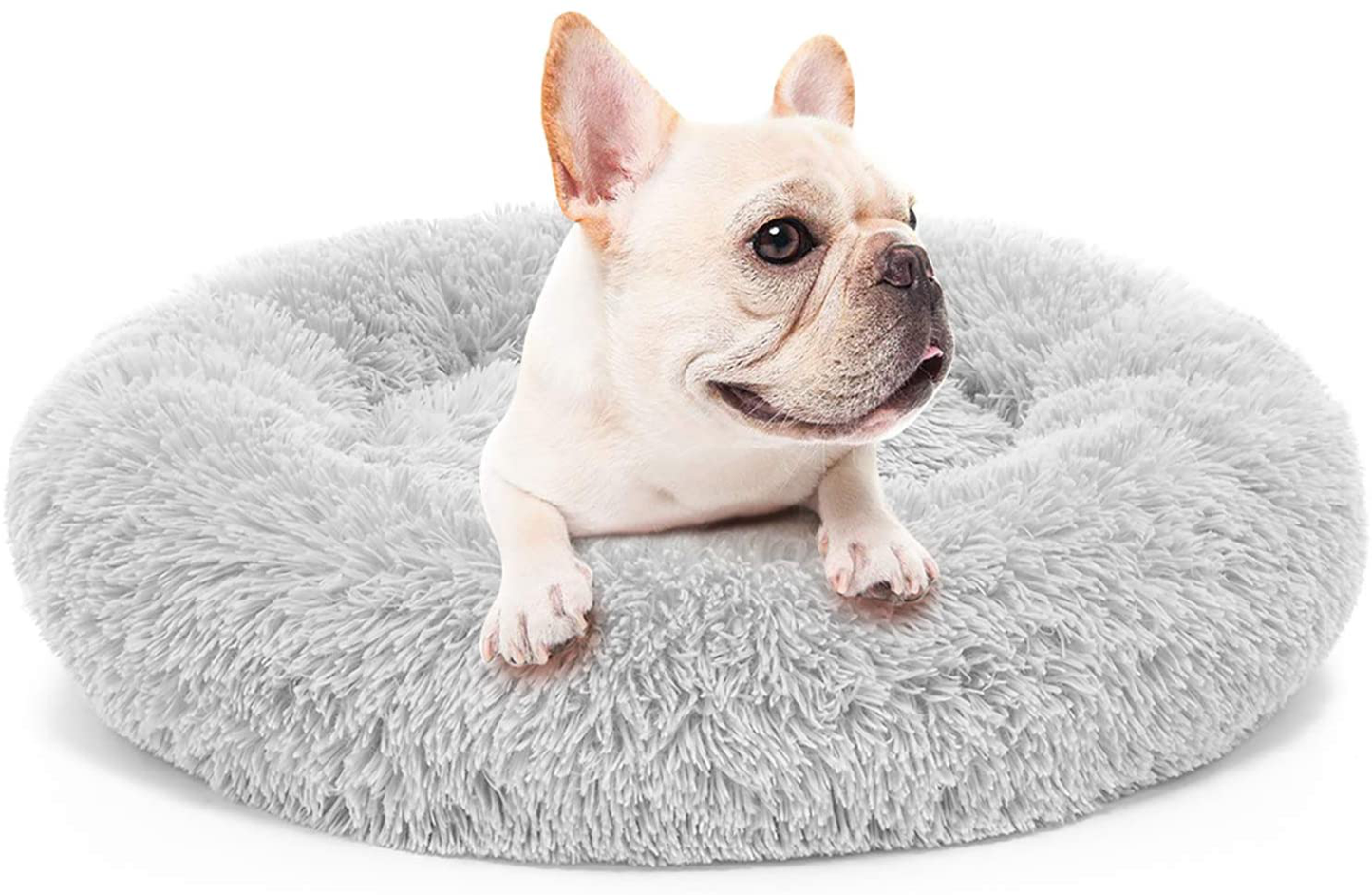 MIXJOY Orthopedic Dog Bed Comfortable Donut Cuddler round Dog Bed Ultra Soft Washable Dog and Cat Cushion Bed (23''/30''/36'') Animals & Pet Supplies > Pet Supplies > Dog Supplies > Dog Beds MIXJOY Grey S(23'' x 23'')