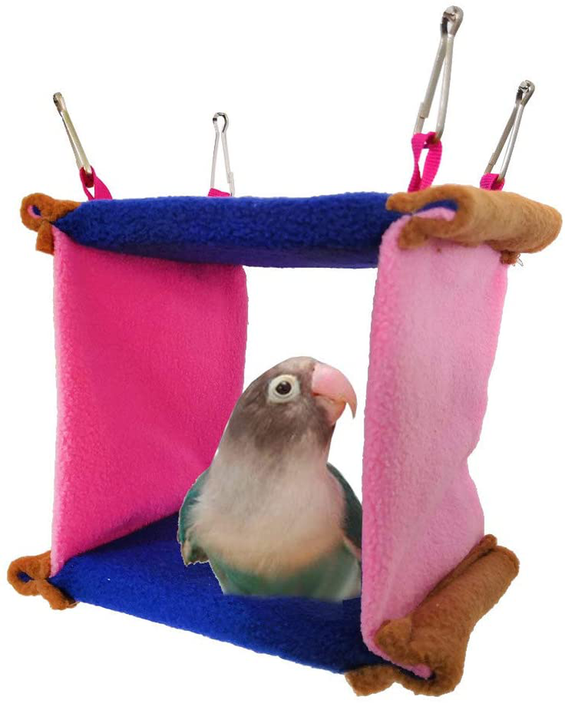 Keersi Bird Nest House Bed Hammock Toy for Parakeet Cockatiel Cockatoo Conure Lovebird African Grey Amazon Eclectus Parrot Cage Perch Stand Animals & Pet Supplies > Pet Supplies > Bird Supplies > Bird Cages & Stands Keersi Medium