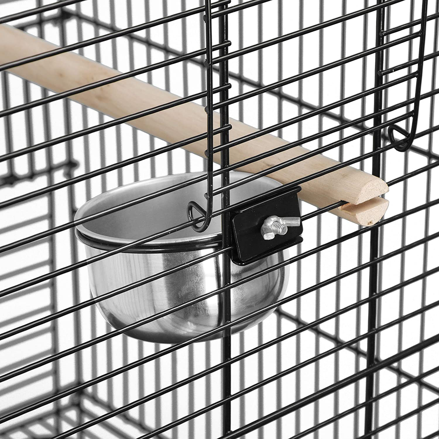 SUPER DEAL 63.5'' Rolling Bird Cage Large Wrought Iron Cage for Cockatiel Sun Conure Parakeet Finch Budgie Lovebird Canary Medium Pet House with Rolling Stand & Storage Shelf Animals & Pet Supplies > Pet Supplies > Bird Supplies > Bird Cages & Stands SUPER DEAL