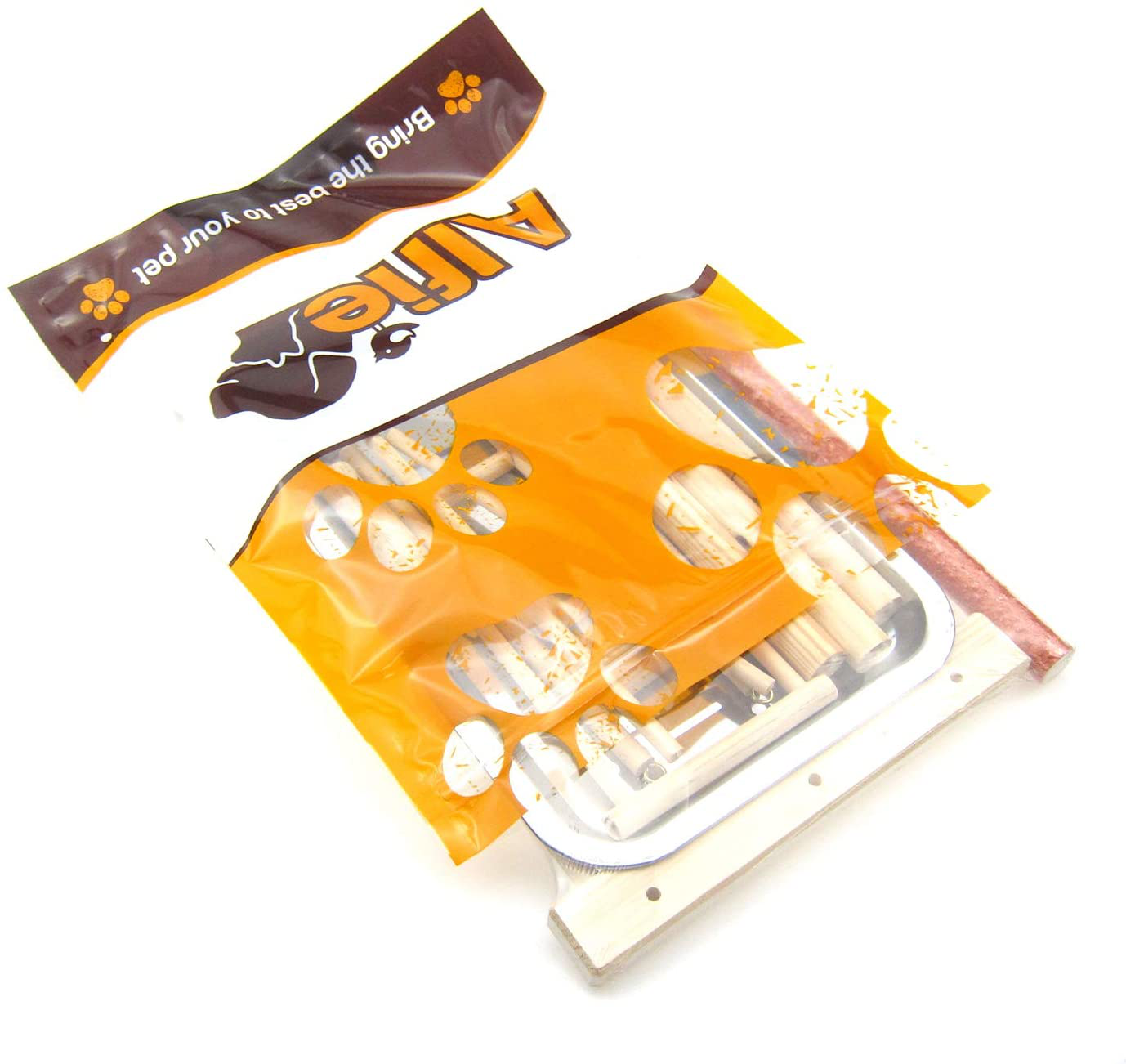 Alfie Pet - Christo Bird Playground Wood Perch Gym Stand Playpen Ladder Exercise Playgym Toys with Feeder Cups Animals & Pet Supplies > Pet Supplies > Bird Supplies > Bird Gyms & Playstands Alfie