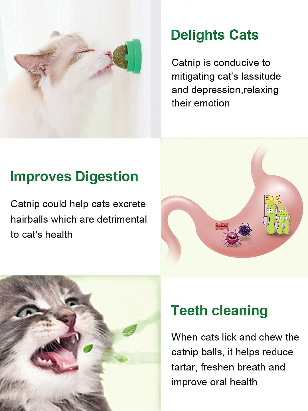 Potaroma 3 Silvervine Catnip Balls, Edible Kitty Toys for Cats Lick, Safe Healthy Kitten Chew Toys, Teeth Cleaning Dental Cat Toy, Cat Wall Treats Animals & Pet Supplies > Pet Supplies > Cat Supplies > Cat Toys Potaroma