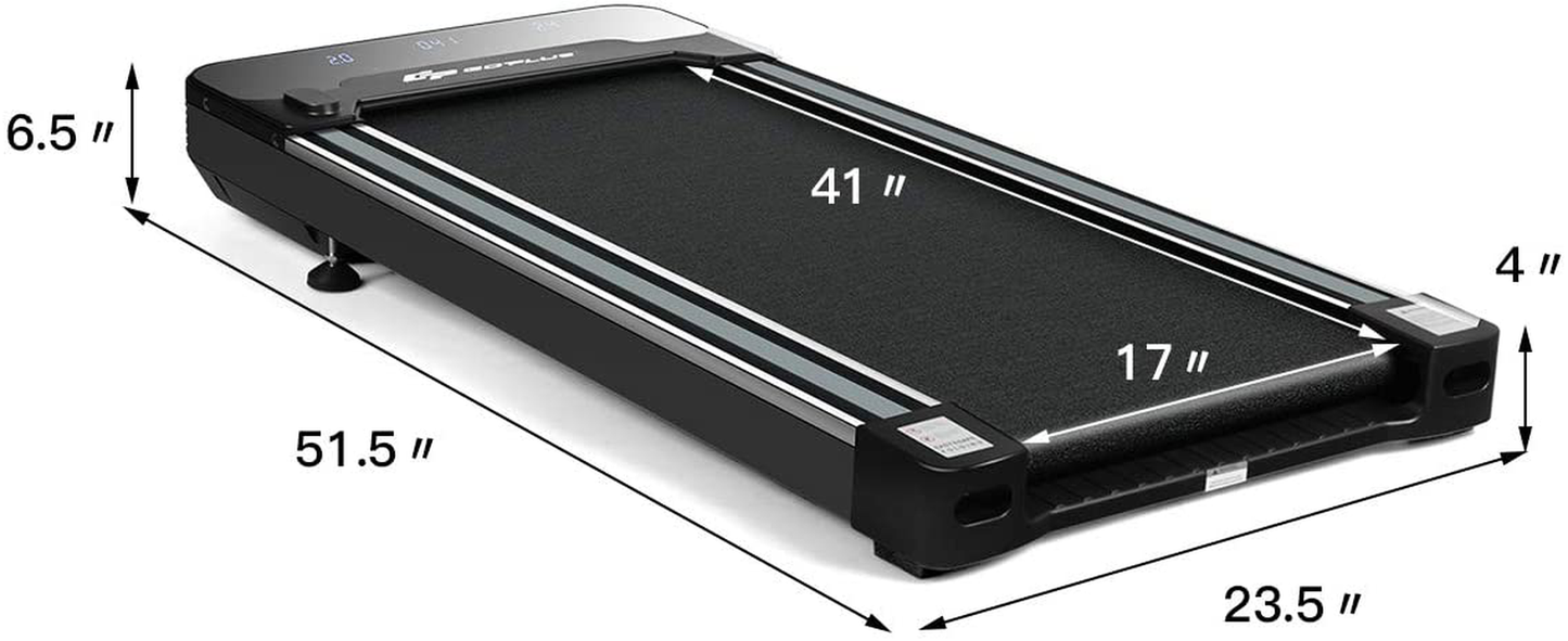 Goplus under Desk Treadmill, with Touchable LED Display and Wireless Remote Control, Built-In 3 Workout Modes and 12 Programs, Walking Jogging Machine, Superfit Electric Treadmill for Home Office Animals & Pet Supplies > Pet Supplies > Dog Supplies > Dog Treadmills Superbuy