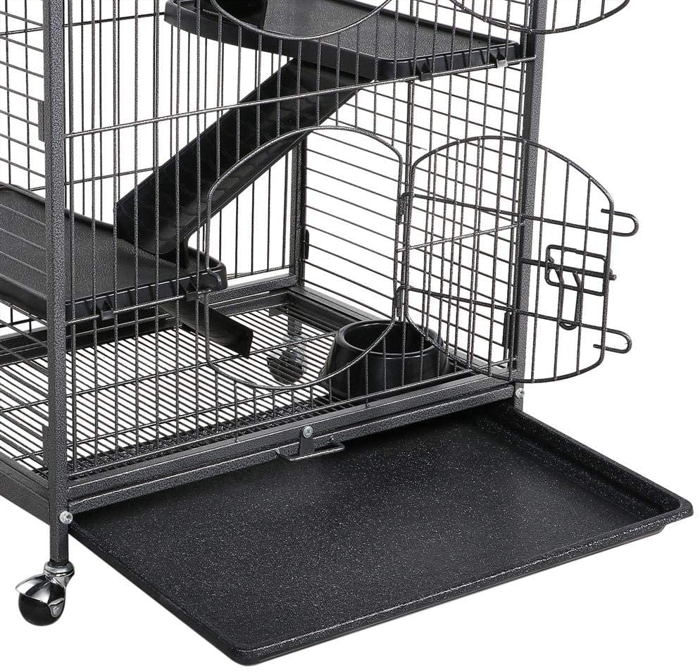 Go2Buy Metal 3 Doors Rats Rabbit Ferret Cage Playpen, 25.2 X 16.9 X 51.6 Inches Animals & Pet Supplies > Pet Supplies > Small Animal Supplies > Small Animal Habitats & Cages go2buy