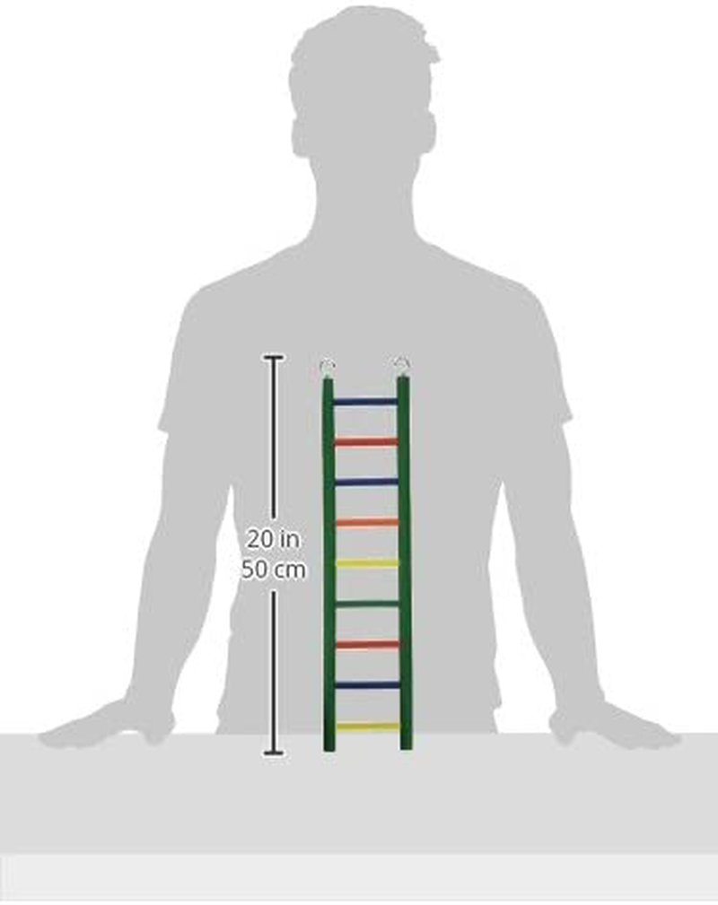 Prevue Pet Products BPV01137 Carpenter Creations Hardwood Bird Ladder with 9 Rungs, 18-Inch, Colors Vary Animals & Pet Supplies > Pet Supplies > Bird Supplies > Bird Ladders & Perches Prevue Pet Products