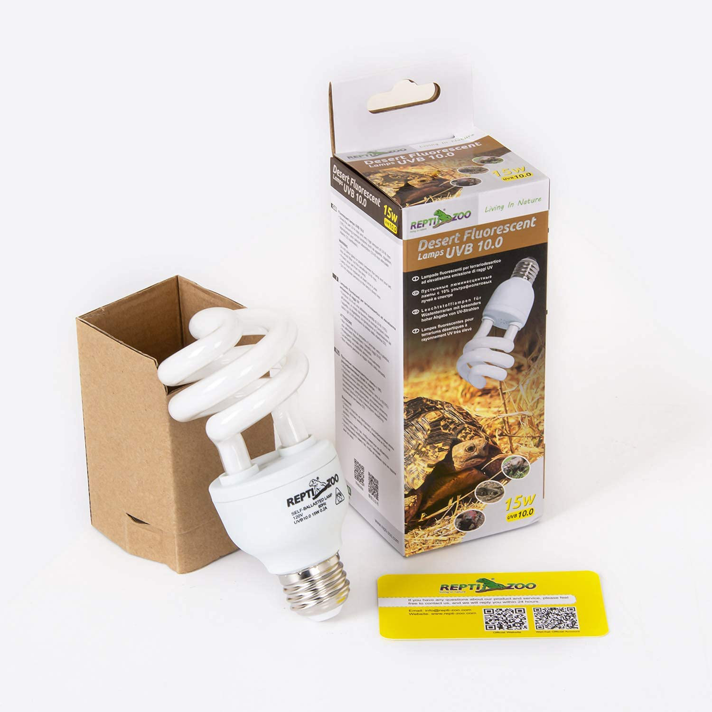 REPTIZOO Energy Saving Lamps UVB Bulb,Spiral Compact 15 Watts UVB 10.0 Reptile Light Bulb Fit for Desert Type Reptile/Snake/Lizard/Insect/Leopard Tortoise Animals & Pet Supplies > Pet Supplies > Reptile & Amphibian Supplies > Reptile & Amphibian Habitats REPTIZOO