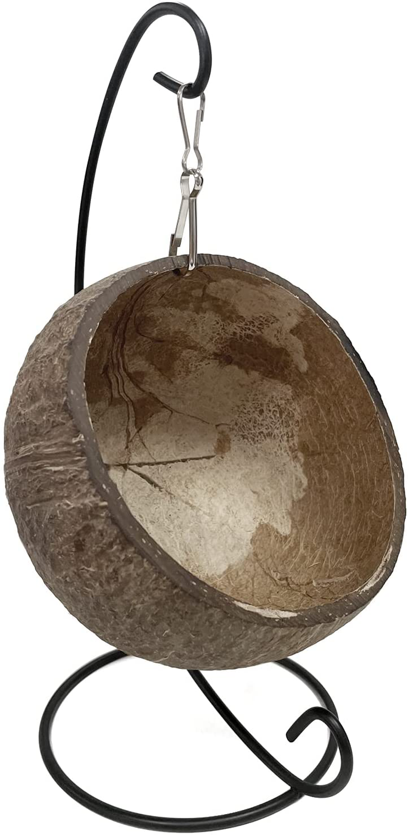 Ranslen Natural Coconut Hamster Hideout Hammock with Molar Toy,Suspension Coconut Husk Hamster Bed House with Warm Pad,Small Animal Habitat Decor Accessories Hanging Loop (Brown) Animals & Pet Supplies > Pet Supplies > Small Animal Supplies > Small Animal Habitat Accessories Ranslen