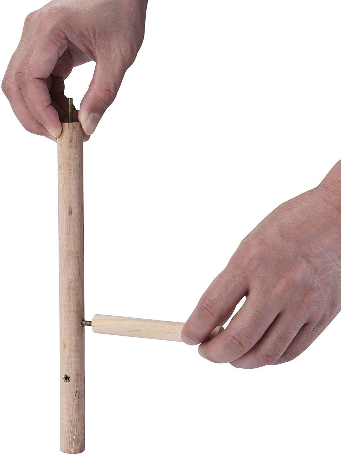 Filhome Bird Perch Stand Toy, Natural Wood Parrot Perch Bird Cage Branch Perch Accessories for Parakeets Cockatiels Conures Macaws Finches Love Birds Animals & Pet Supplies > Pet Supplies > Bird Supplies > Bird Cage Accessories Timwaygo