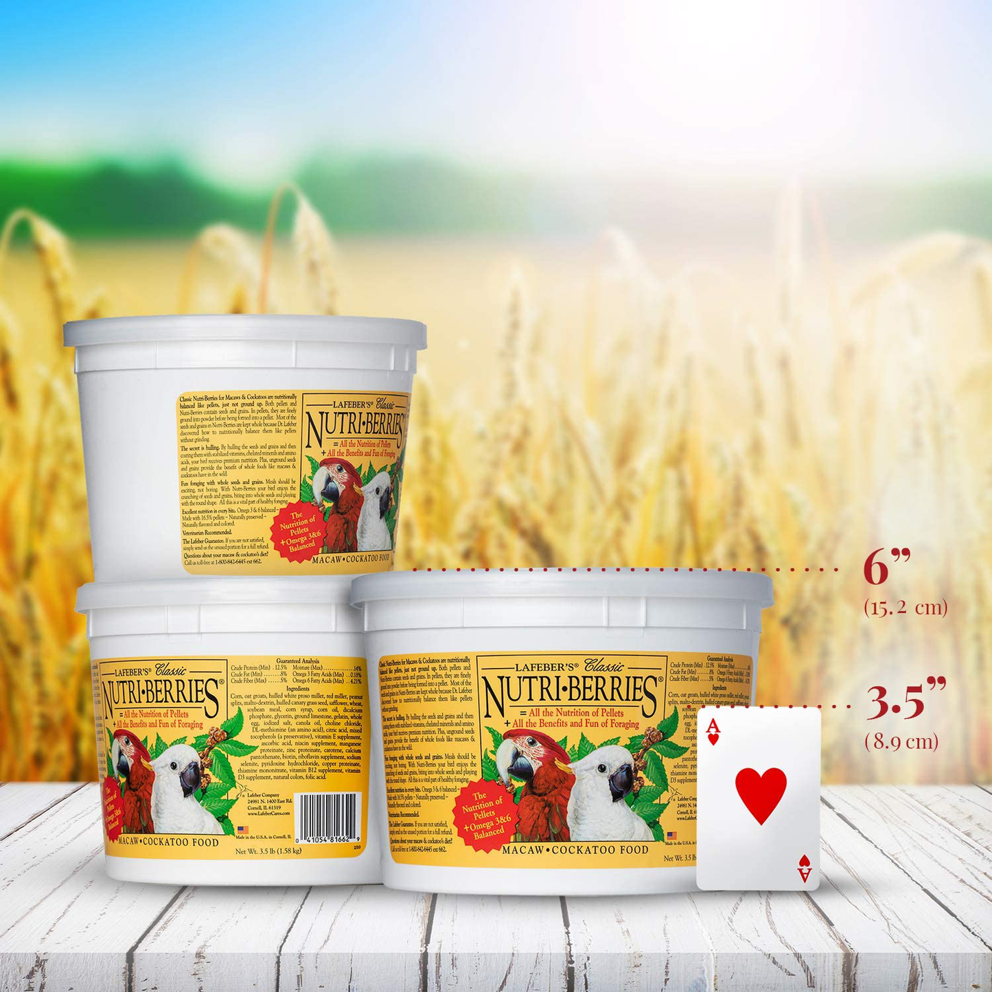 Lafeber'S Classic Nutri-Berries for Macaw / Cockatoo 3.5 Lb. Tub Animals & Pet Supplies > Pet Supplies > Bird Supplies > Bird Food LAFEBER'S