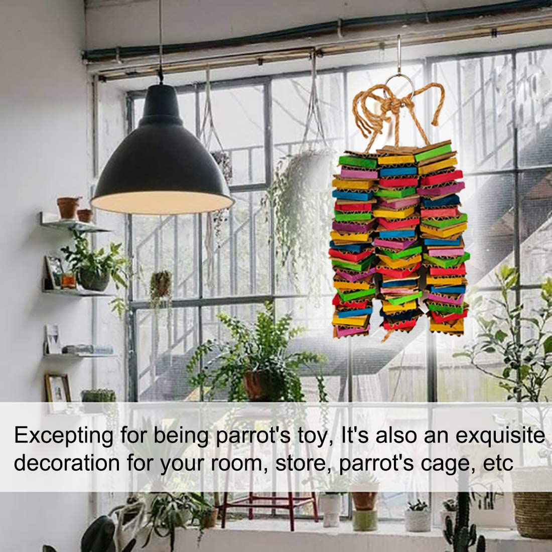 Parrot Toys for Medium Birds, Cardboard Bird Toys African Grey Parrot Toys, Natural Wooden Bird Cage Chewing Toy with Clip for Small Medium Parrots and Birds Cockatiel Conure Animals & Pet Supplies > Pet Supplies > Bird Supplies > Bird Toys Coppthinktu