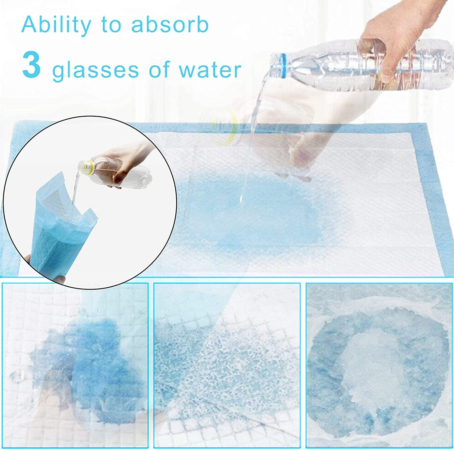 Pet Diaper Disposable Super Absorbent Healthy Clean Nappy Mat for Rabbit Cage Pad Diaper Supplies for Reptiles Cats and Small Animals (100 Pcs Gray) Animals & Pet Supplies > Pet Supplies > Dog Supplies > Dog Diaper Pads & Liners kathson